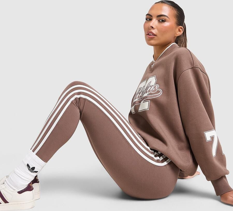 Adidas Originals 3-Stripe Leggings Bruin- Dames Bruin