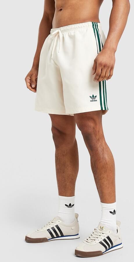 Adidas Originals 3-Stripes 8" Swim Shorts Wit- Heren Wit