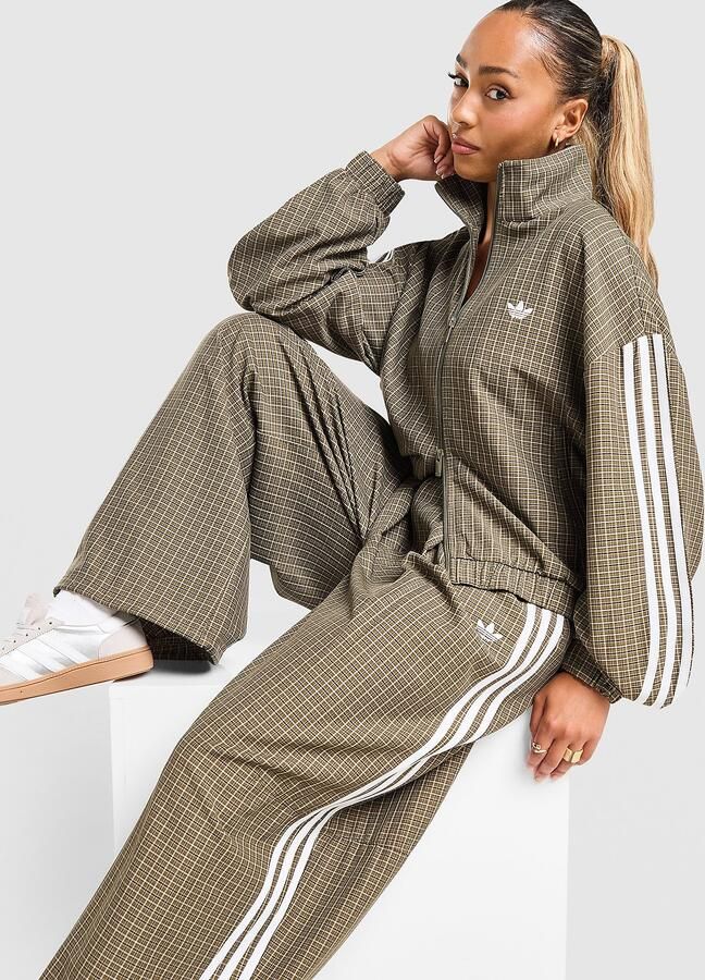 Adidas Originals 3-Stripes Checks Loose Track Pants Groen- Dames Groen - Foto 7