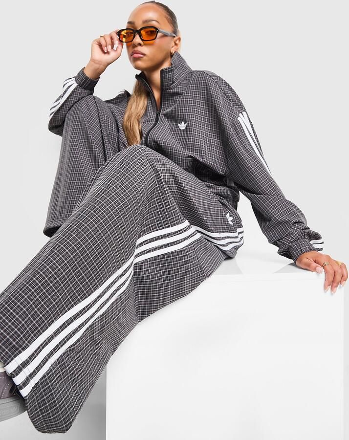 Adidas Originals 3-Stripes Checks Loose Track Pants Zwart- Dames Zwart