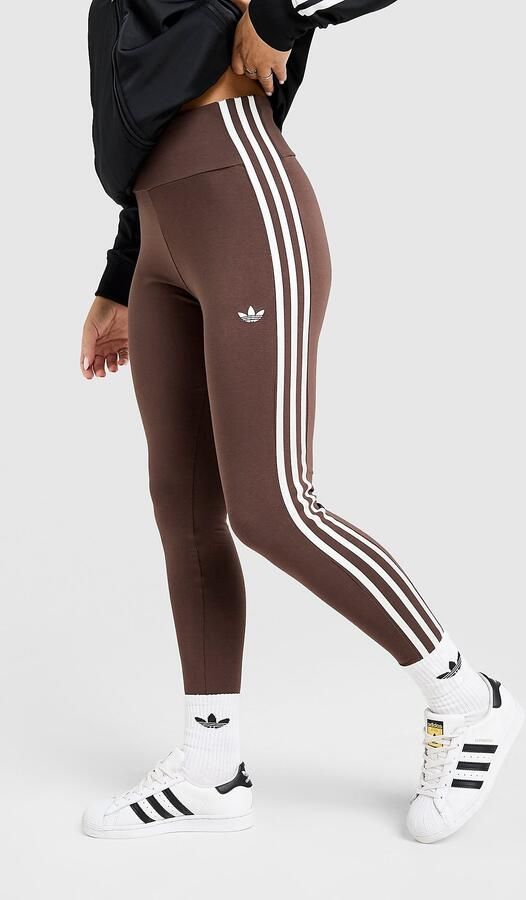 Adidas Originals 3-Stripes High Waist Leggings Bruin- Dames Bruin