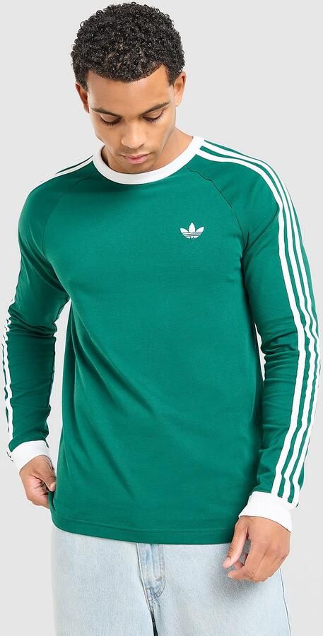 Adidas Originals 3-Stripes Long Sleeve T-Shirt Groen- Heren Groen