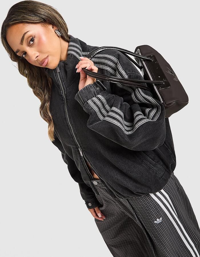 Adidas Originals 3-Stripes Padded Denim Jacket Zwart- Dames Zwart
