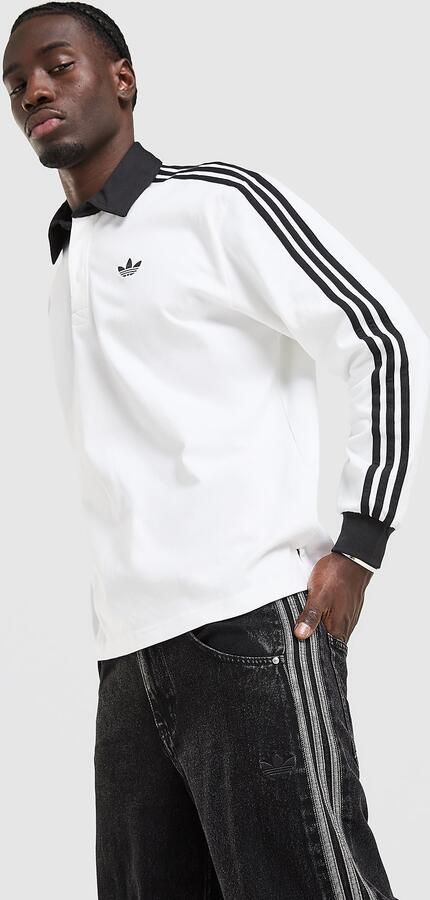 Adidas Originals regular fit rugbys shirt van puur katoen met gestikt logo - Foto 3