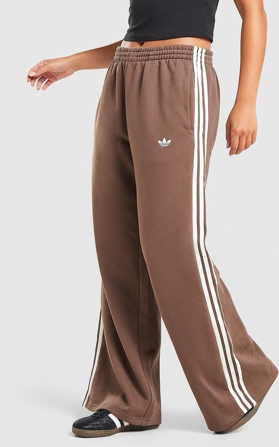 Adidas Originals 3-Stripes Wide Leg Joggers Bruin- Dames Bruin