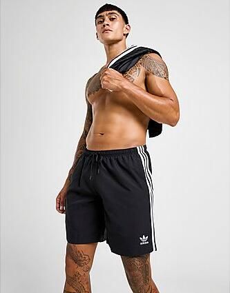 Adidas Originals 3-strepen zwembroek Men Swimwear zwart Maat XL Kleding - Foto 7