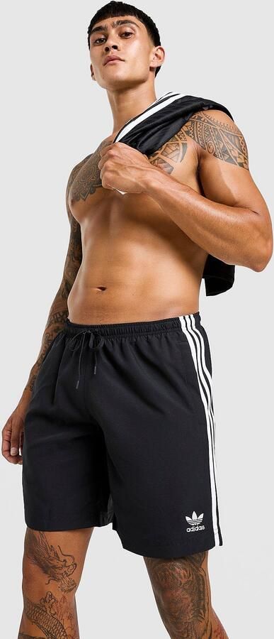 Adidas Originals 3-strepen zwembroek Men Swimwear zwart Maat XL Kleding - Foto 7