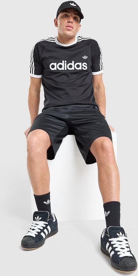 Adidas Originals Adicolor Classics 3-Stripes Ringer T-Shirt Zwart- Heren Zwart