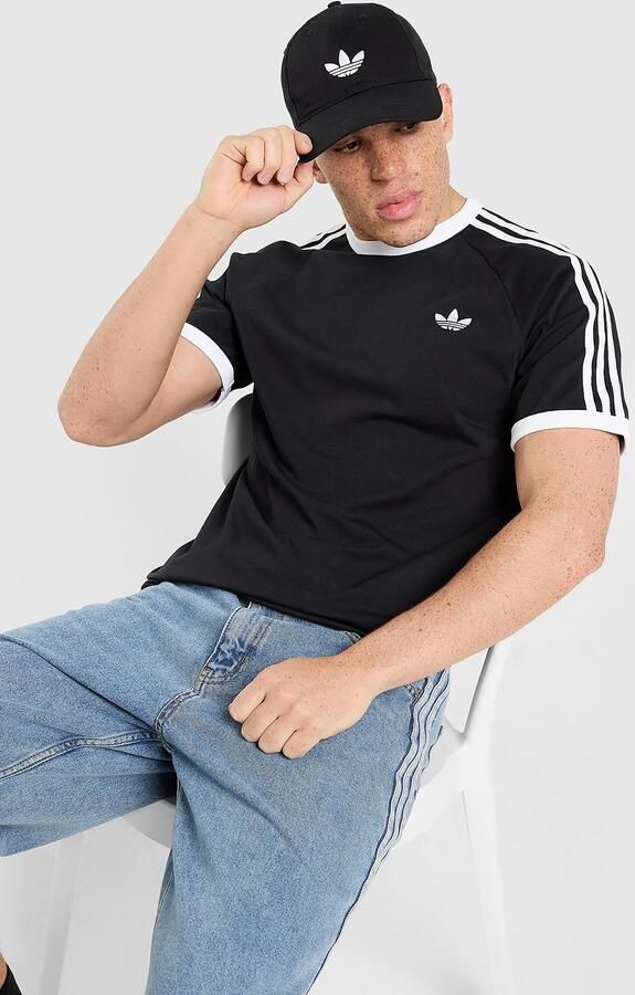 Adidas Originals Adicolor Classics 3-Stripes T-Shirt Zwart- Heren Zwart - Foto 3