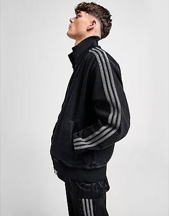 Adidas Originals Denim Firebird Jacket Men Trainingspakken zwart Maat XL Kleding