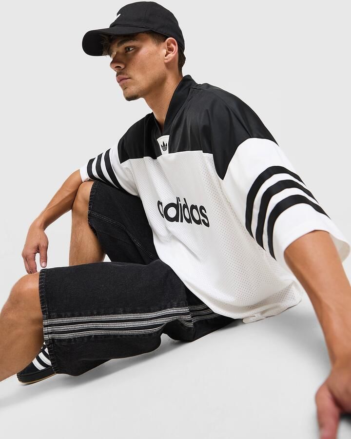 Adidas Originals Adicolor Oversized Football Jersey Wit- Heren Wit