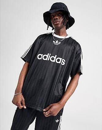 Adidas Originals Adicolor 3-stripes Jersey Sportshirts Heren black white maat: XL beschikbare maaten:S M L XL