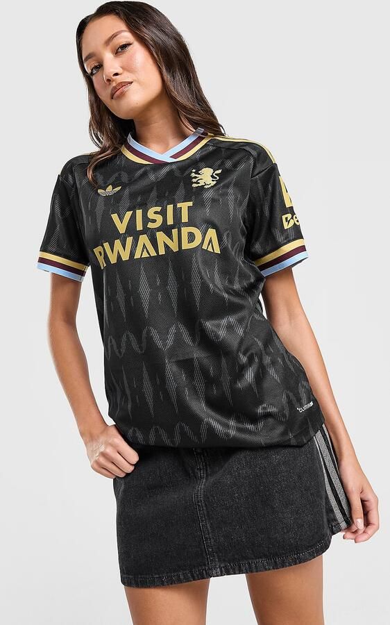 Adidas Originals Aston Villa FC 2026 27 Away Shirt Dames Zwart- Dames Zwart