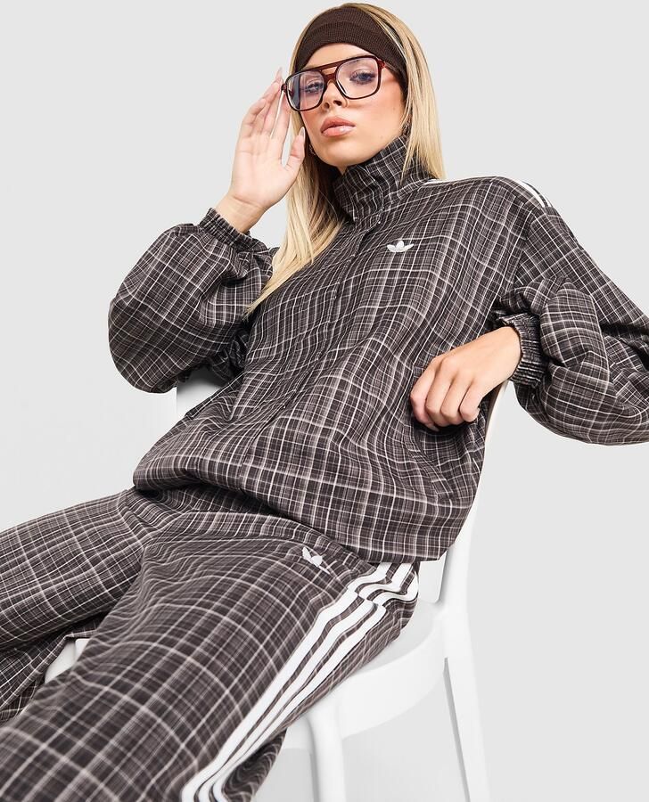 Adidas Check Tailored Track Top Bruin- Dames Bruin