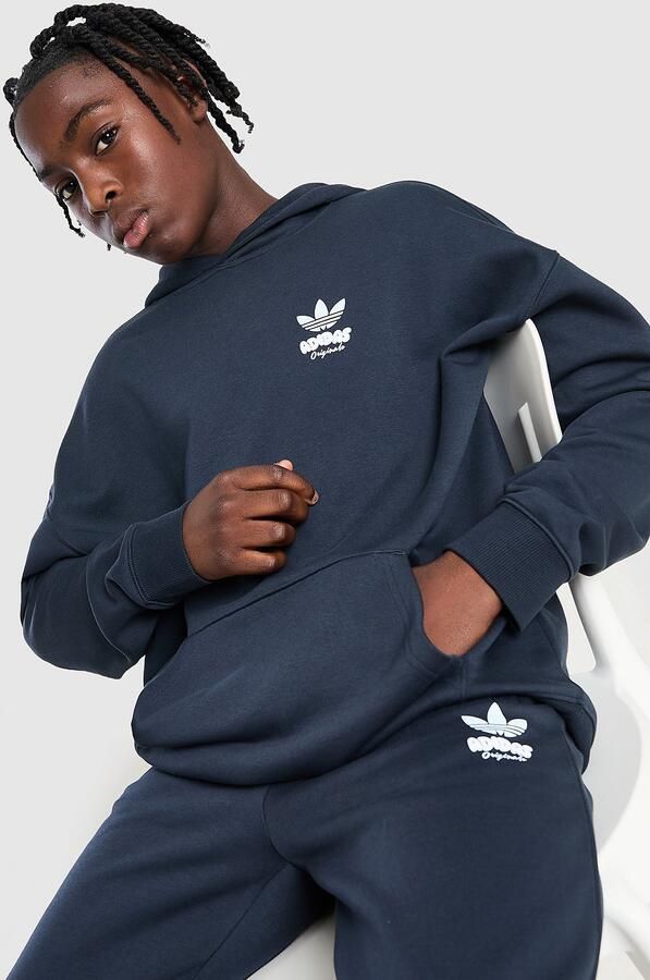 Adidas Originals Bubble Hoodie Junior Blauw Kind Blauw