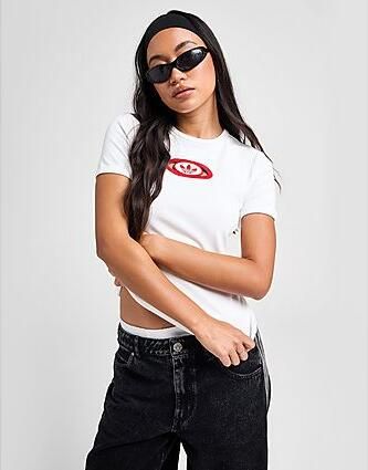 Adidas Originals Campus Cut Out T-Shirt Wit- Dames Wit - Foto 7