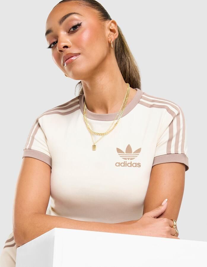 Adidas Originals Classic Slim T-Shirt Crème- Dames Crème