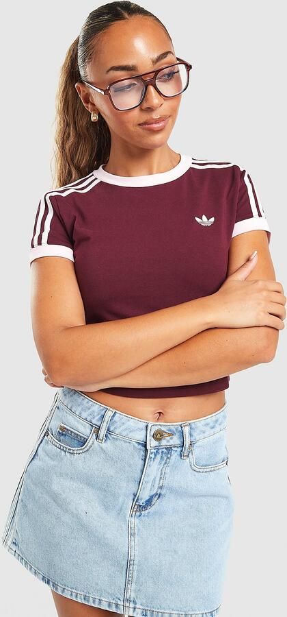 Adidas Originals Classic Slim T-Shirt Rood- Dames Rood