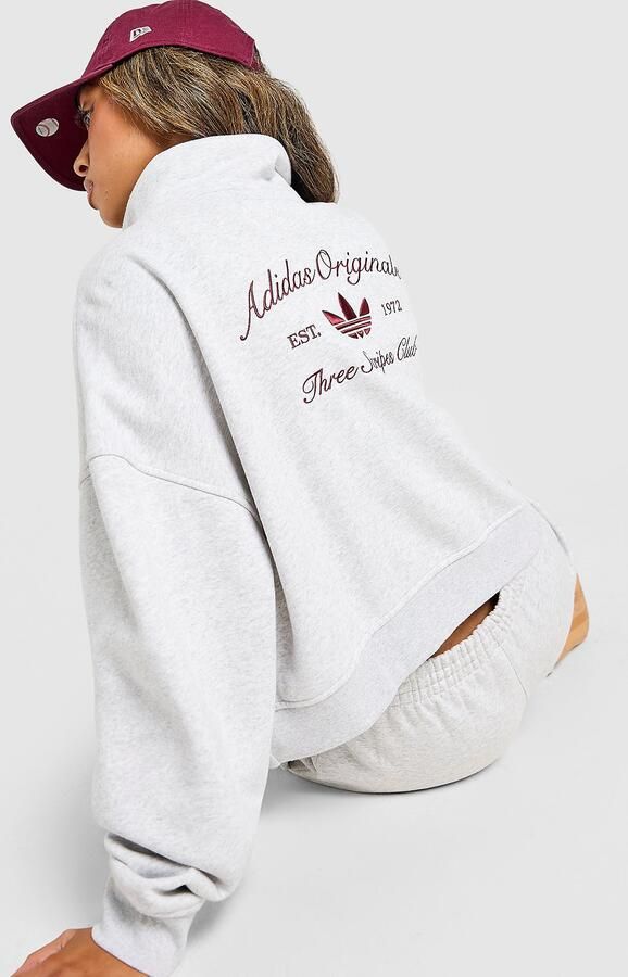 Adidas Originals Club Full Zip Track Top Grijs- Dames Grijs