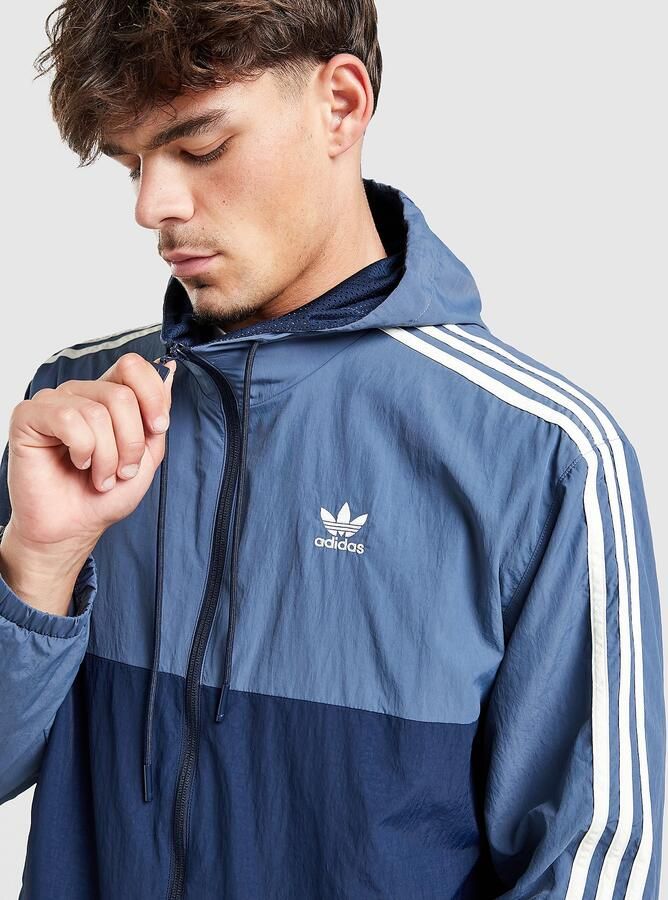 Adidas Originals Colour Block 3-Stripes Windrunner Jacket Blauw- Heren Blauw