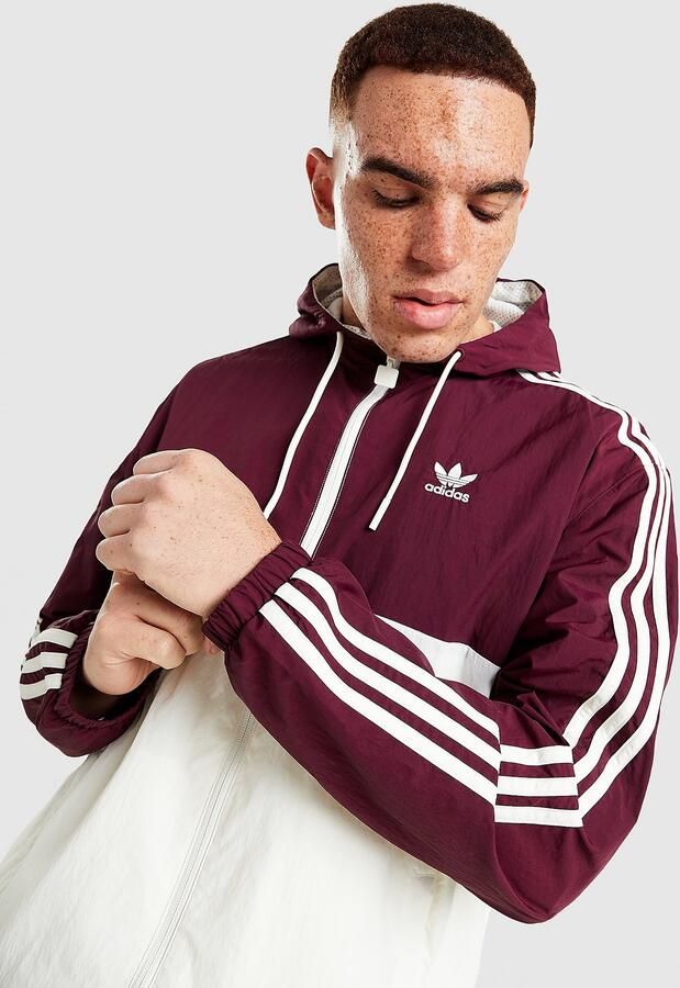 Adidas Originals Colour Block 3-Stripes Windrunner Jacket Rood- Heren Rood