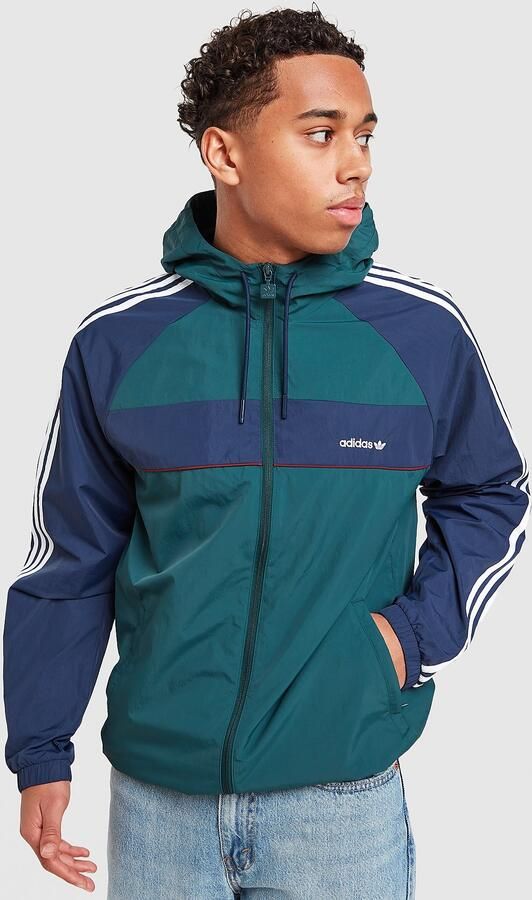 Adidas Originals Colour Block Retro Windbreaker Groen- Heren Groen