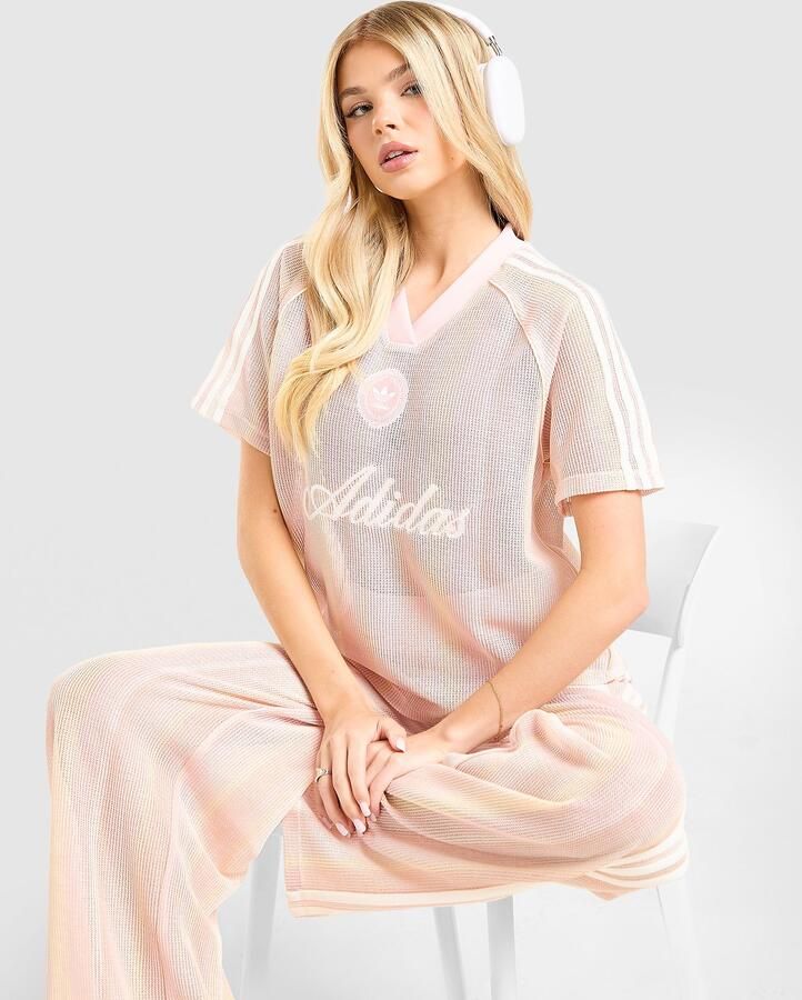 Adidas Originals Crochet Football Top Roze- Dames Roze