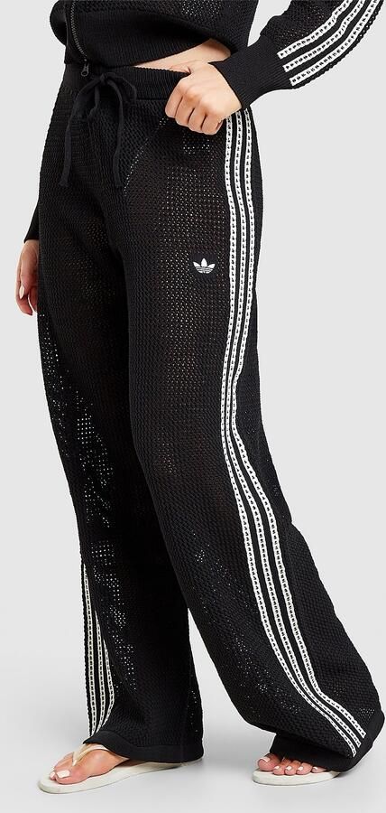 Adidas Originals Crochet Wide Leg Joggers Zwart- Dames Zwart - Foto 7