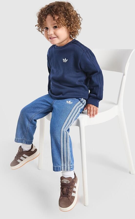 Adidas Originals Denim Crew Tracksuit Infant Blauw Kind Blauw - Foto 6