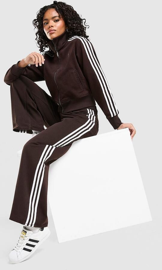 Adidas Originals Denim Firebird Track Pants Bruin- Dames Bruin