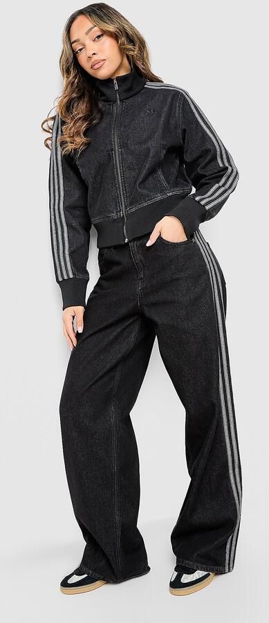 Adidas Originals Denim Firebird Track Pants Zwart- Dames Zwart - Foto 7