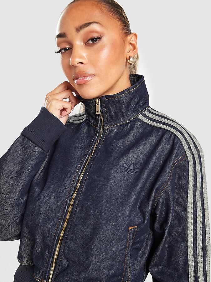 Adidas Originals Denim Firebird Track Top Blauw- Dames Blauw