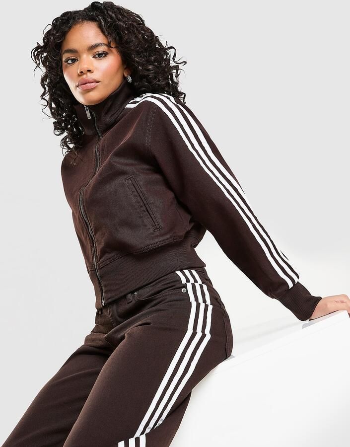 Adidas Originals Denim Firebird Track Top Bruin- Dames Bruin
