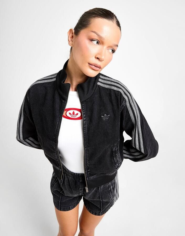Adidas Originals Denim Firebird Track Top Zwart- Dames Zwart