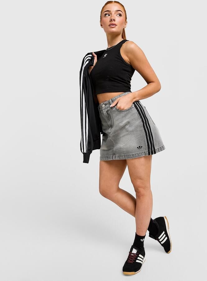 Adidas Originals Denim Mini Skirt Grijs- Dames Grijs - Foto 4