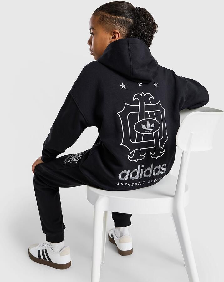 Adidas Originals Emblem Graphic Hoodie Junior Zwart Kind Zwart
