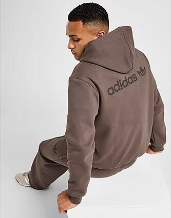 Adidas Originals Essential Print Hoodie Brown- Heren Brown