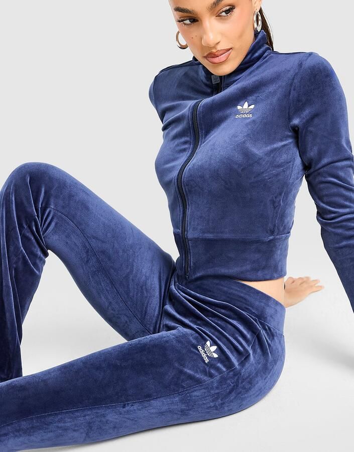 Adidas Originals Essential Slim Velour Track Pants Groen- Dames Groen