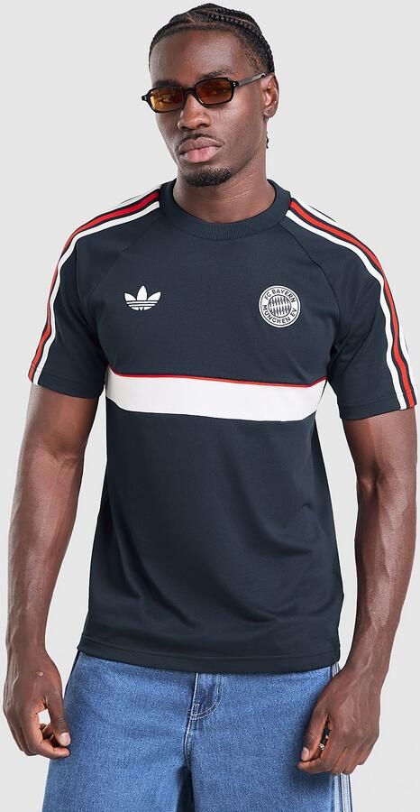 Adidas Originals FC Bayern Munich OG T-Shirt Blauw- Heren Blauw