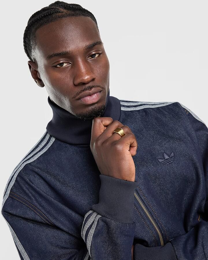 Adidas Originals Firebird Denim Track Top Blauw- Heren Blauw