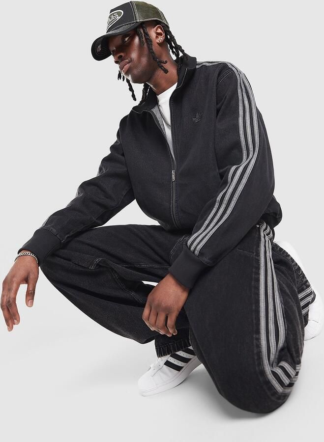 Adidas Originals Firebird Denim Track Top Zwart- Heren Zwart - Foto 7