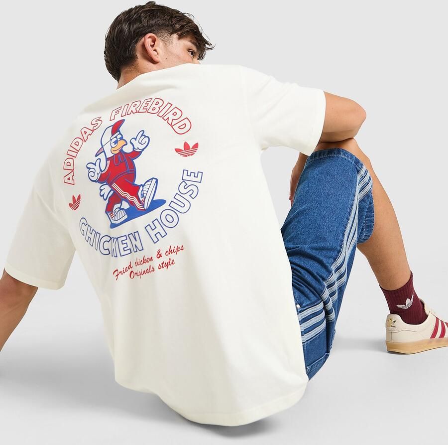 Adidas Originals Firebird T-Shirt Wit- Heren Wit