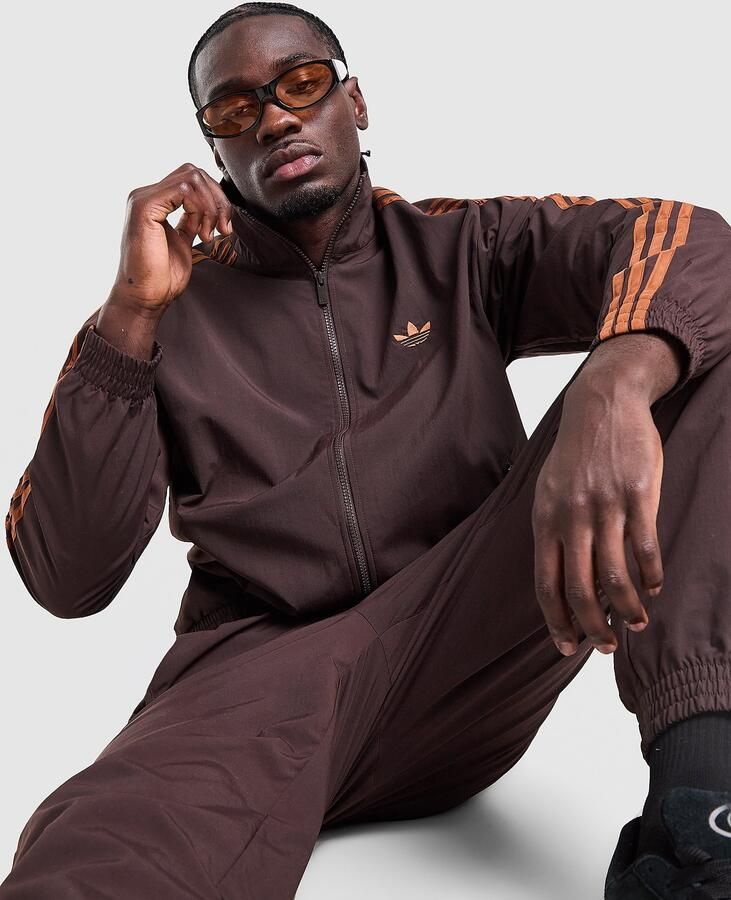 Adidas Originals Firebird Woven Track Top Bruin- Heren Bruin