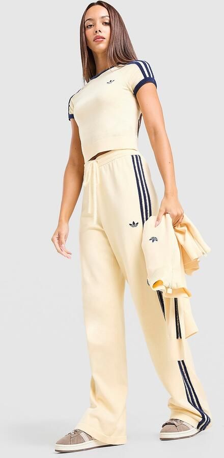 Adidas Originals Fluffy 3-Stripes Knit Joggers Geel- Dames Geel