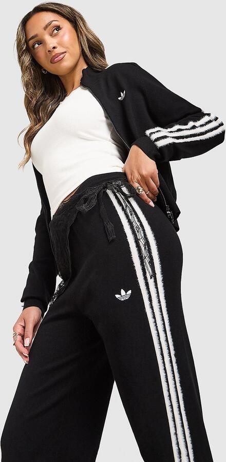 Adidas Originals Fluffy 3-Stripes Knit Joggers Zwart- Dames Zwart