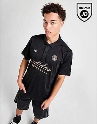 Adidas Originals Football Script T-Shirt Black- Heren Black