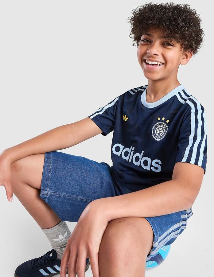 Adidas Originals Football T-Shirt Junior Blauw Kind Blauw