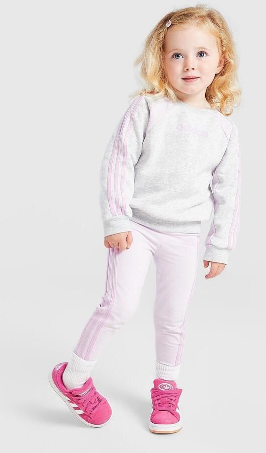 Adidas Originals ' Colour Block Linear Crew Tracksuit Infant Paars