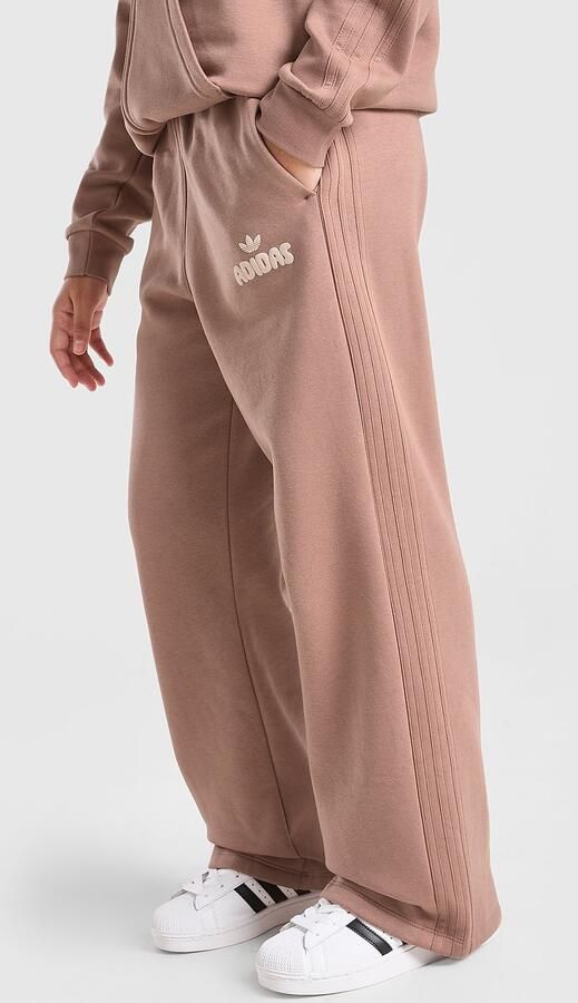 Adidas Originals ' Logo Wide Leg Joggers Bruin