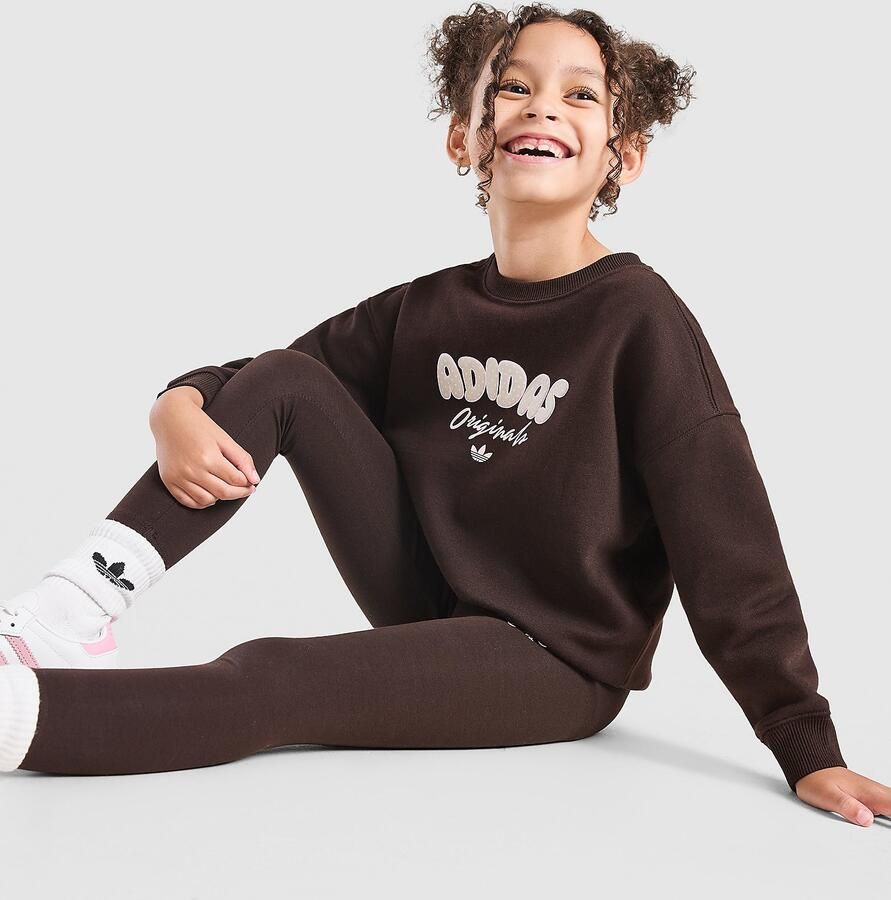 Adidas Originals ' Polka Dot Crew Leggings Set Children Zwart Kind Zwart